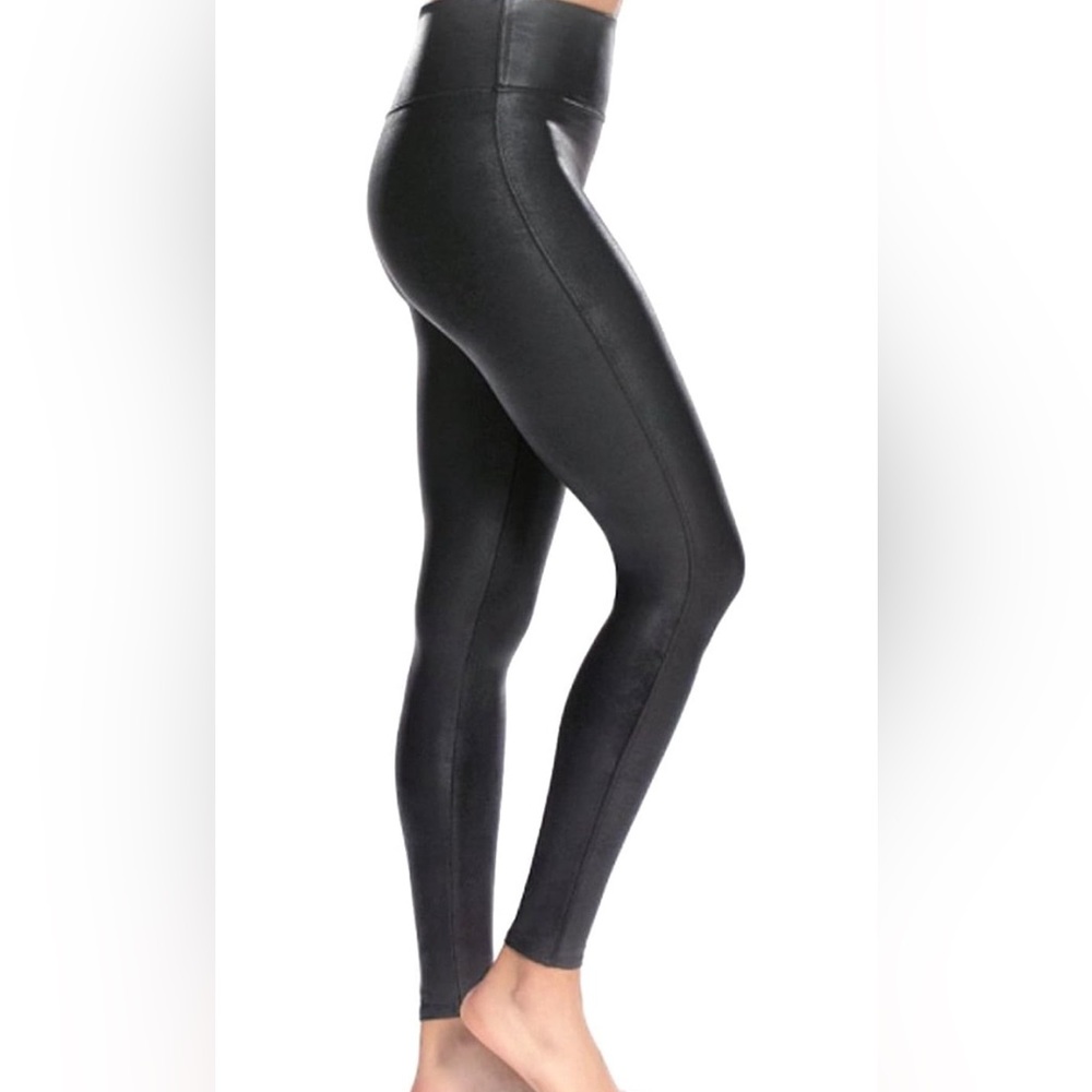 NWOT Spanx Faux Leather Leggings for Women, Size Large black color
